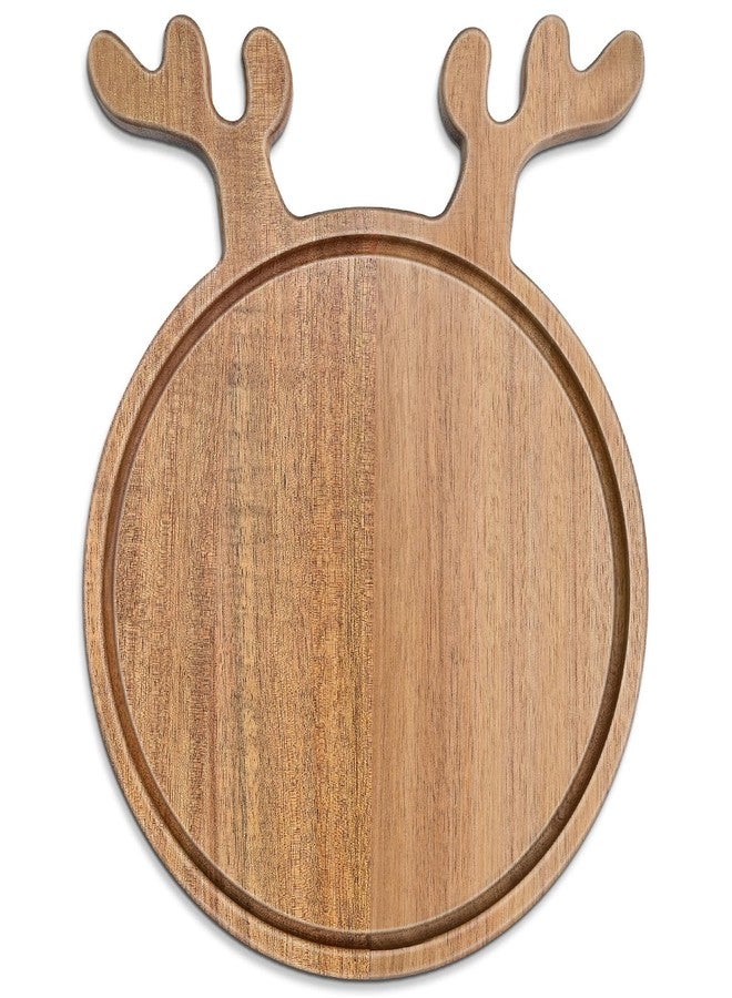 Yoshiky Acacia Wood Christmas Charcuterie Boards Platters, Christmas Holiday Serving Tray Cutting Board Dinner Plate Wooden CheeseBoard Xmas Kitchen Decor Gingerbread Reindeer Board Decorations - Image 1
